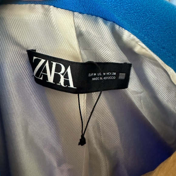 Zara Blue Double-Breasted Blazer - Picture 2 of 2